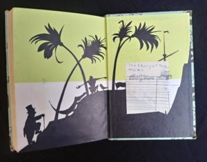 1962 copy of The Story of Doctor Dolittle by Hugh Lofting back pastedown and endpaper