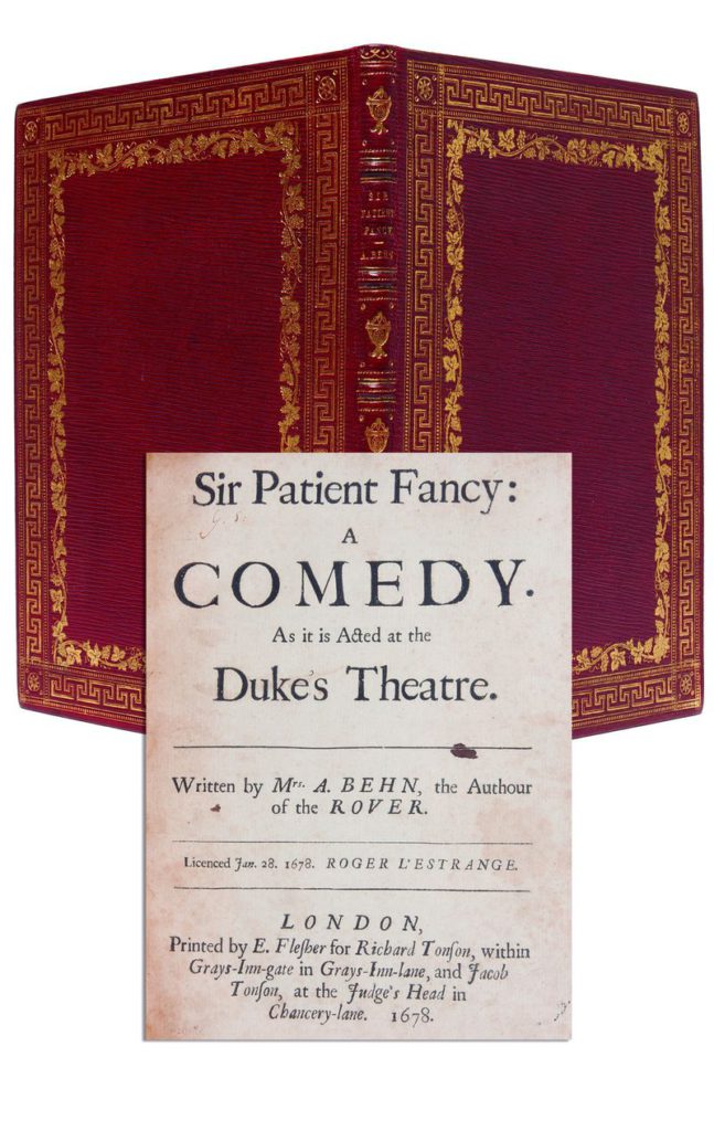 A 1678 first edition of Sir Patient Fancy A Comedy by Aphra Behn