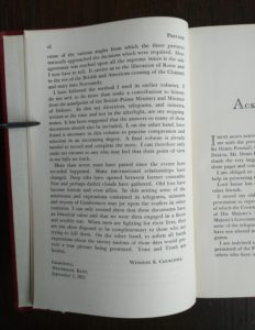 THE SECOND WORLD WAR by Winston Churchill 6 Volume first edition set 1948-1953 Preface page 2 of 2 in the fifth volume CLOSING THE RING