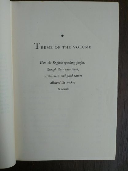 THE SECOND WORLD WAR by Winston Churchill 6 Volume first edition set 1948-1953 Theme page for the first volume THE GATHERING STORM