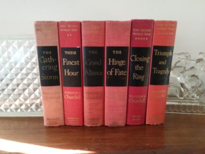 THE SECOND WORLD WAR by Winston Churchill 6 Volume first edition set 1948-1953 spine view