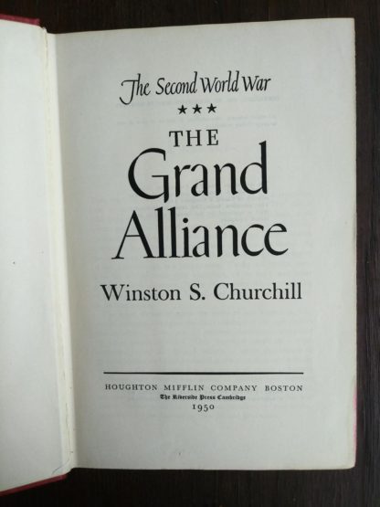 THE SECOND WORLD WAR by Winston Churchill 6 Volume first edition set 1948-1953 title page for the third volume