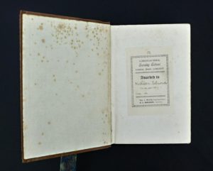 early undated printing of Ben Hur by Lew Wallace published by Charles H. Kelly front pastedown and endpaper with ephemera