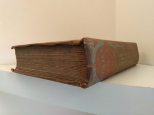 early undated printing of Ben Hur by Lew Wallace published by Charles H. Kelly headband view of spine