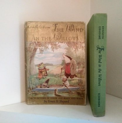 front cover of dust jacket and spine view of The Wind in the Willows 1961 Golden Anniversary Edition