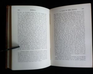 page 104 and 105 in a 1908 Leather bound RAMOLA by George Eliot published by McClurg & Co