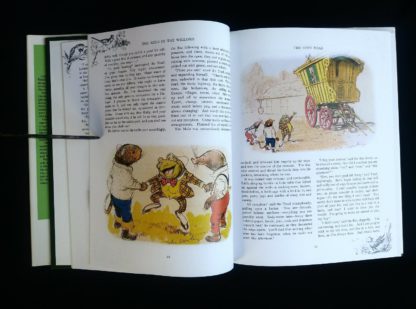 page 22 and 23 in a 1982 copy of The Wind in the Willows published by by Victoria House Publishing Limited