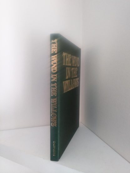 spine view of a 1982 copy of The Wind in the Willows published by by Victoria House Publishing Limited