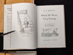 Title Page inside a copy of When We Are Very Young 1979 published in Canada by McClelland & Stewart