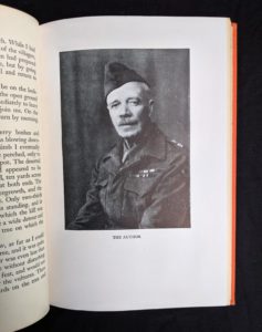 black and white picture of the author in a 1946 First American Edition of MAN-EATERS of Kumaon by Jim Corbett
