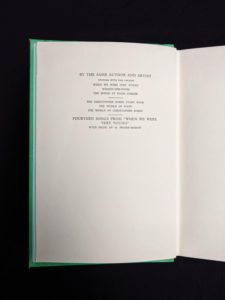 other books in the series page in a 1963 copy of The House at Pooh Corner by A. A. Milne