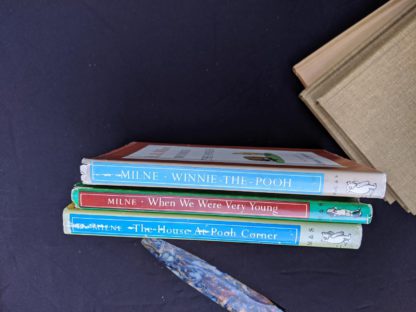 spine view of dust jackets for a Set of 3 Winnie-the-Pooh A. A. Milne books 1979 - 83