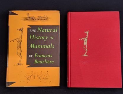 1954 First American Edition copy of The Natural History of Mammals by François Bourlière - front cover and dustjacket
