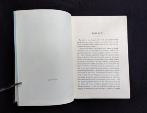First page of the Preface in a copy of The Decameron of Boccaccio by Giovanni Boccaccio. Published by The Bibliophilist Society circa 1930s