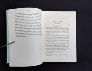 first page of the Contents in of The Decameron of Boccaccio by Giovanni Boccaccio. Published by The Bibliophilist Society circa 1930s