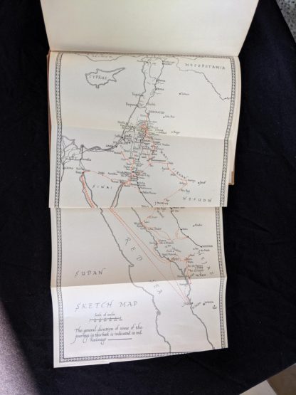 fold out map in a 1927 copy of Revolt in the Desert by T. E. Lawrence