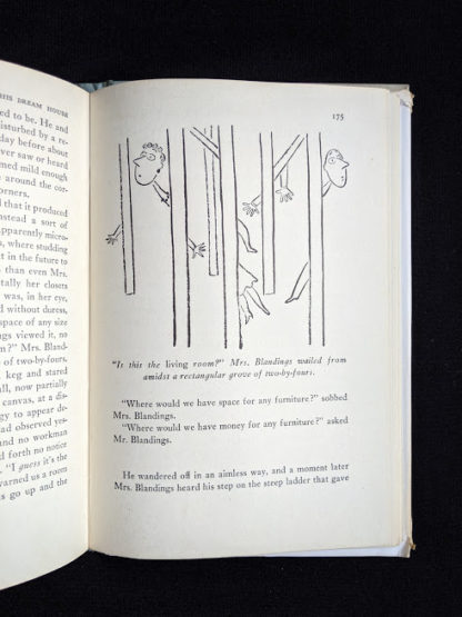 1946 first edition copy of Mr. Blandings Builds His Dream House by Eric Hodgins - illustration on page 175