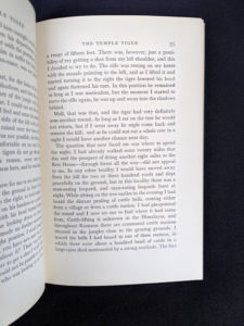 page 35 in a 1954 copy of The Temple Tiger and More Man-Eaters of Kumaon by Jim Corbett - second impression