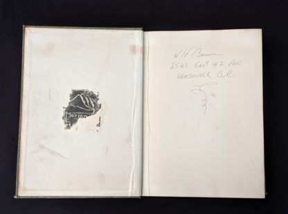 front pastedown and endpaper on a 1937 First Edition copy of The Birds of America by John James Audubon