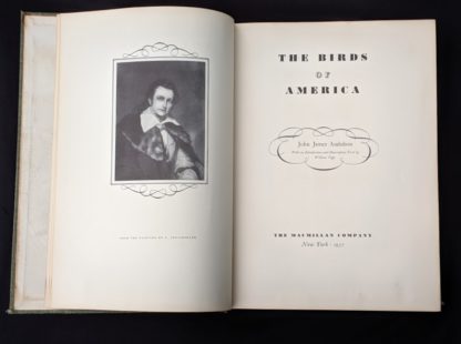 title page inside a 1937 First Edition copy of The Birds of America by John James Audubon