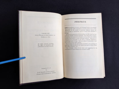 Preface in a 1950 copy of Handbook of Culvert & Drainage Practice - ARMCO Products