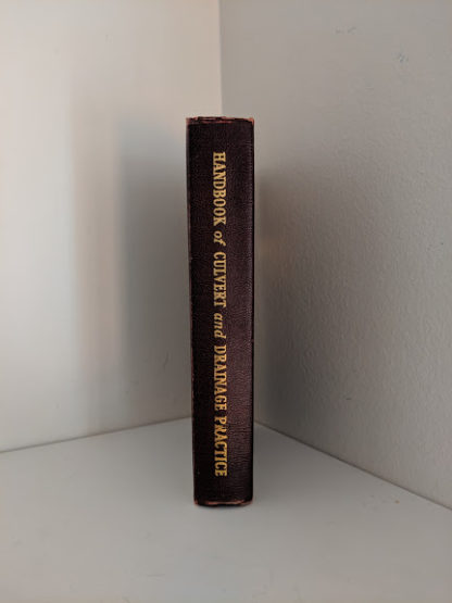 Spine view of a 1950 copy of Handbook of Culvert & Drainage Practice - ARMCO Products