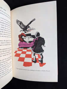 an illustration by Marc Simont inside a 1954 copy of Red Fairy Book by Andrew Lang
