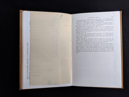 folded up graph page inside a 1959 textbook Practical Problems in Soil Mechanics- third edition- by Henry R. Reynolds and P. Protopapadakis
