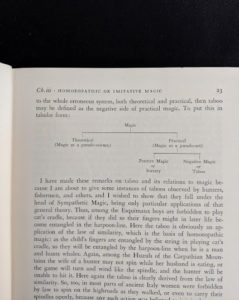 page 23 inside a 1951 copy of The Golden Bough - A Study in Magic and Religion