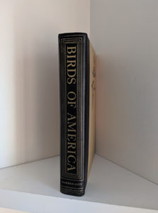 spine view on a 1936 copy of BIRDS OF AMERICA with 106 Color Plates published by Doubleday & Company