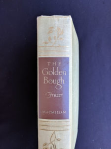 upper spine view on a 1951 copy of The Golden Bough - A Study in Magic and Religion