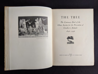 1936 First Edition copy of The Tree - The Centenary Book of the Ulster Society for the Prevention of Cruelty to Animals 1836-1936 - Title Page