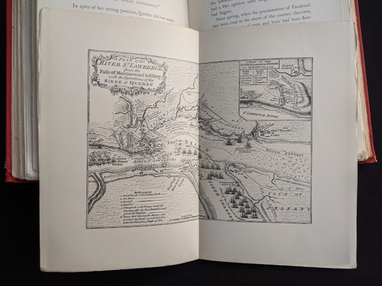 Map of the St Lawrence River in a 1904 copy of Old Quebec - The Fortress of New France by Gilbert Parker and Claude G Bryan