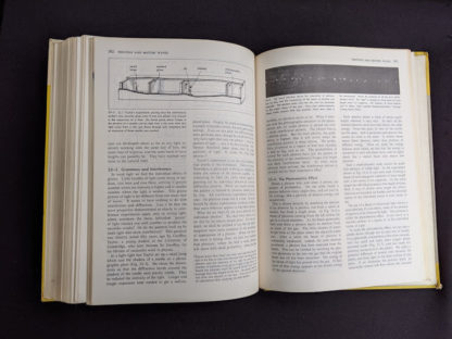 Phontons and Matter Waves pages inside a 1960 copy of Physics - Physical Science Study Committee