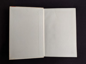 front pastedown and endpaper inside a 1962 copy of The Wizard of Oz published by Macmillan Company with illustrations by Denslow