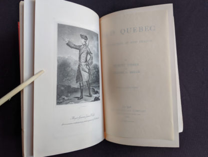 frontis with a tissue guard in a 1904 copy of Old Quebec - The Fortress of New France by Gilbert Parker and Claude G Bryan