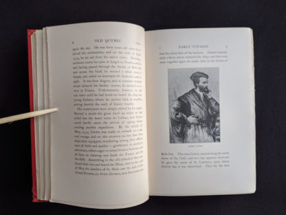 illustration of Jacques Cartier in a 1904 copy of Old Quebec - The Fortress of New France by Gilbert Parker and Claude G Bryan