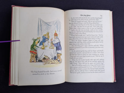 illustration of The Frog Prince in a 1945 copy of Grimms Fairy Tales by the Brothers Grimm published by Grosset & Dunlap