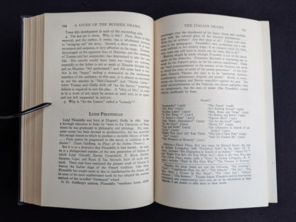 1925 copy of A Study of Modern Drama by Barrett H Clark - First Edition - The Italian Drama