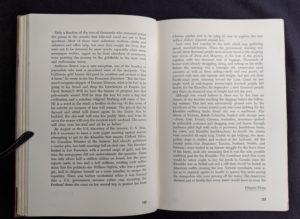 Page 122 and 123 inside a 1958 first edition copy of KLONDIKE - The Life and Death of the Last Great Gold Rush by Pierre Berton