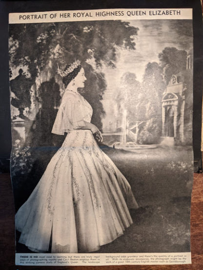 Portrait of her Royal Highness Queen Elizabeth in a full gown