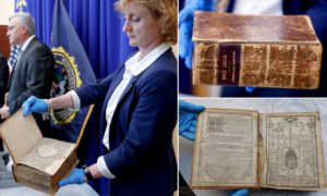Prized 17th century Bible is returned to Pittsburgh library more than 20 years after it was stolen and smuggled to the Netherlands in $8 million theft operation