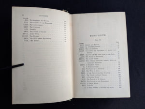 Table of contents pg 2 and 3 of 4 inside a 1900 copy of The Three Musketeers by Alexandre Dumas - Published by Caldwell Company Publishers