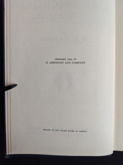 copyright page inside a 1925 copy of A Study of Modern Drama by Barrett H Clark - First Edition