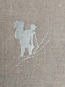 gold gilt stamp on front cover of a 1958 first Canadian edition of KLONDIKE - The Life and Death of the Last Great Gold Rush by Pierre Berton