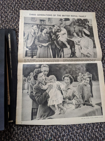 photo of 3 generations of the Royal Family when Charles was very small