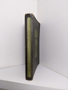 spine view of a 1926 copy of Master Book 1 - Beginning the Use of Tools and Materials Published by Lewis E Myers & Company