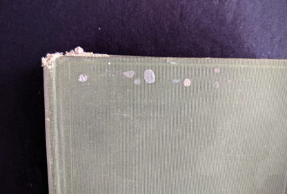top edge of front cover on a 1900 copy of The Three Musketeers by Alexandre Dumas - Published by Caldwell Company Publishers