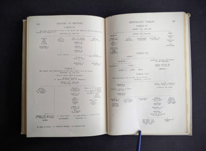 Genealogy Tables in a 1937 copy of A History of Britain by H. B. King - macmillan company of canada ltd