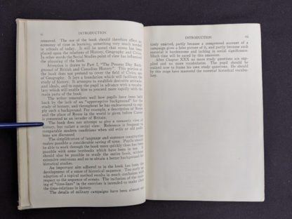 Introduction page 2 & 3 of 3 in a 1937 copy of A History of Britain by H. B. King - macmillan company of canada ltd